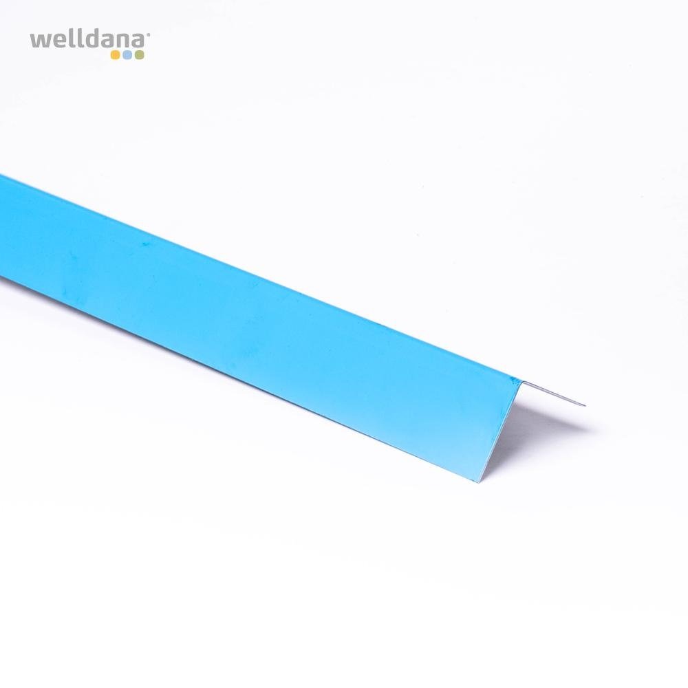 Blått linerbleck, vinkelmodell – 5 × 5 × 200 cm Blått linerbleck, vinkelmodell – 5 × 5 × 200 cm